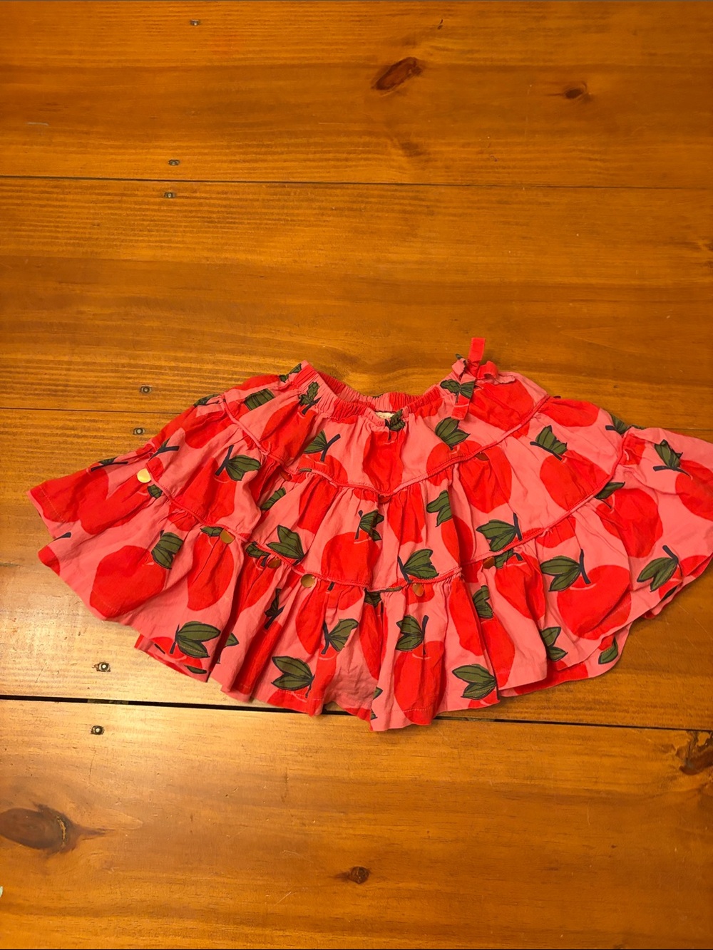 Pink Chicken Pink Cherry Tiered Ruffle Skirt